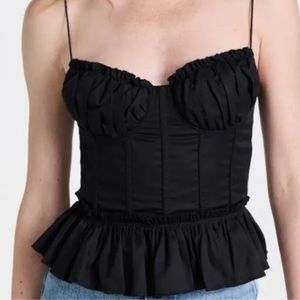En Saison Raina Bustier Corset Top in Black, Small